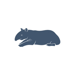 Tapir design vector illustration, Creative Tapir logo design concept template, symbols icons