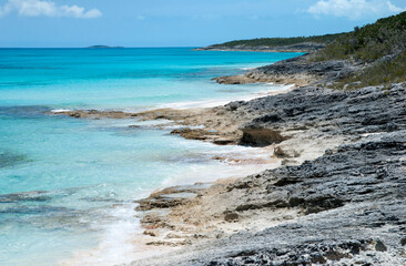 Half Moon Cay Island Rocky Coastline