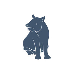 Tapir design vector illustration, Creative Tapir logo design concept template, symbols icons