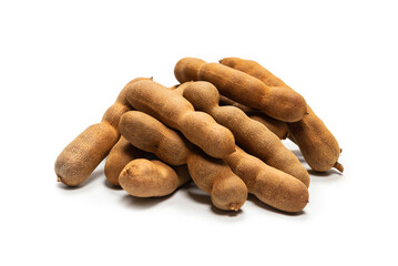 Sweet tamarind isolated on white background.
