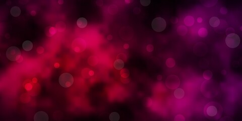 Dark Purple vector layout with circles.