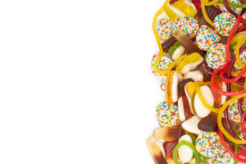 Tasty jelly sweets. Top view.