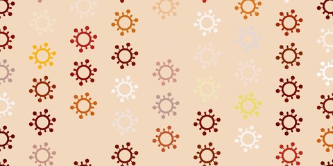 Obraz premium Light Yellow vector template with flu signs.