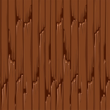 Seamless Textured Old Wood Floor, Brown Wallpaper Panels For Ui Game.