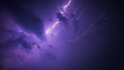 Lightning in village