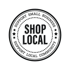 Shop Local Small Business Icon Stamp 