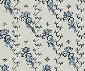 Vector ornamental hand drawing decorative baroque background. Ethnic seamless pattern ornament. Vector pattern.