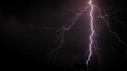 Lightning in the Indian village
