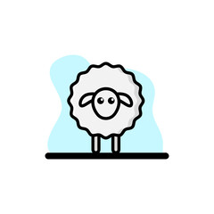 Sheep Conceptual Vector Icon Illustration Design