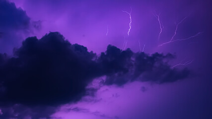 Lightning in village