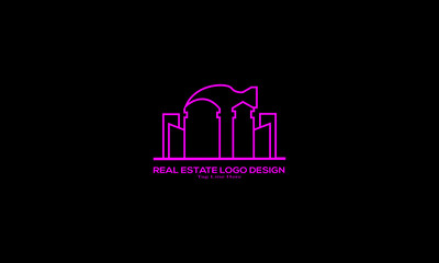Real Estate Logo  Creative and Ilegant illustration design