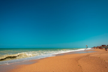 The beautiful sea of Numana in Conero after a big storm, Ancona province, Marche region.
