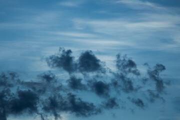 Black clouds before the rain will fall because of the storm.