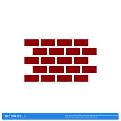 brickwall Icon Vector illustration simple design element