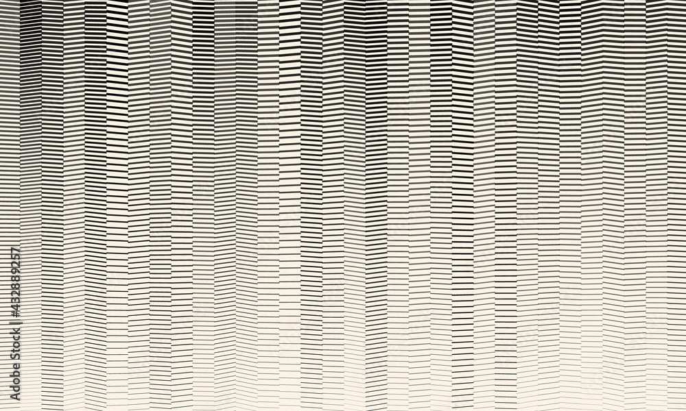 Poster Abstract pattern texture with random lines. Gray geometric background in vintage style. Fabric ornament.
