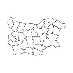 Doodle Map of Bulgaria With States