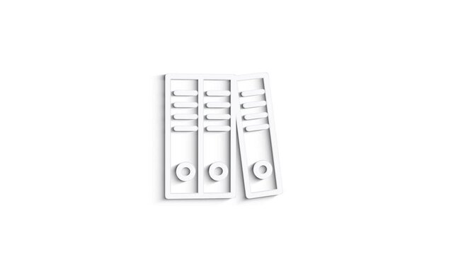 Office icon. Web 3D shadow icon set. Office, great design for any purposes. Motion graphics.