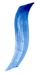 blue abstract ink strokes isolated