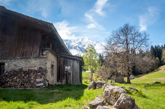 Paysage de montagne pr&egrave;s de Chamonix Mont Blanc