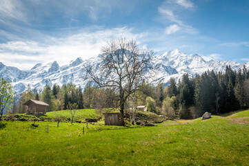 Paysage de montagne près de Chamonix Mont Blanc
