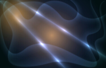 Fototapeta premium Abstract fantastic background with smooth lines in blue tones.