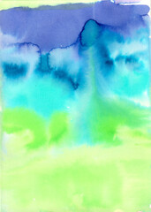 abstract blue spray ink spot