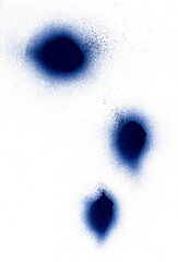 abstract blue spray ink spot