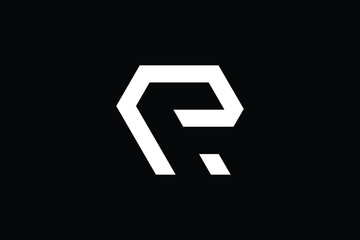 RP logo letter design on luxury background. PR logo monogram initials letter concept. RP icon logo design. PR elegant and Professional letter icon design on black background. R P PR RP