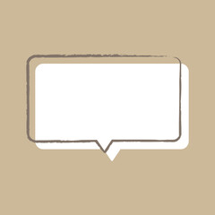 Fototapeta premium 吹き出しイラスト、アイコン（手描き風、ずらし線）