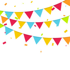 Carnival garland with flags