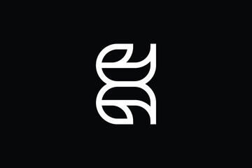 Fototapeta premium EH logo letter design on luxury background. HE logo monogram initials letter concept. EH icon logo design. HE elegant and Professional letter icon design on black background. H E EH HE