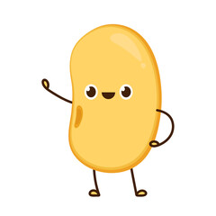 Obraz premium Soybean vector. Soybean character design.