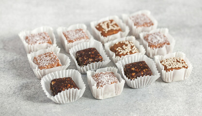 Vegan sweets. Useful handmade candies. Light vegetable-based desserts
