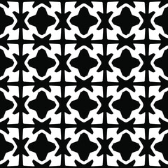 Geometric vector pattern with Black and white colors. Seamless abstract ornament for wallpapers and backgrounds.