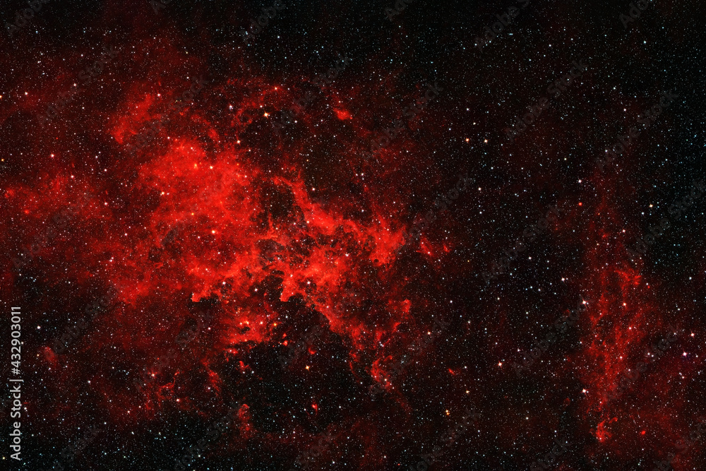Canvas Prints bright red space nebula. elements of this image were furnished by nasa.