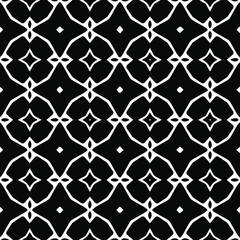 Geometric vector pattern with Black and white colors. Seamless abstract ornament for wallpapers and backgrounds.