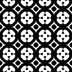 Fototapeta na wymiar Geometric vector pattern with Black and white colors. Seamless abstract ornament for wallpapers and backgrounds.