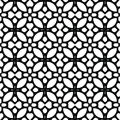 Naklejka premium Geometric vector pattern with Black and white colors. Seamless abstract ornament for wallpapers and backgrounds.