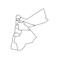 Doodle Map of Jordan With States