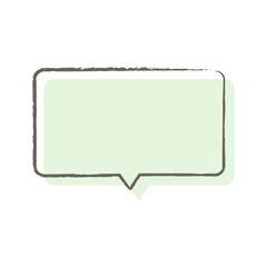 吹き出しイラスト、アイコン（手描き風、ずらし線、カラフル）