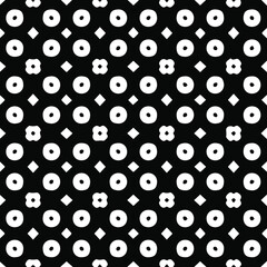 Geometric vector pattern with Black and white colors. Seamless abstract ornament for wallpapers and backgrounds.