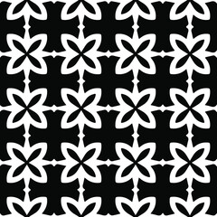 Geometric vector pattern with Black and white colors. Seamless abstract ornament for wallpapers and backgrounds.