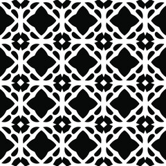 Geometric vector pattern with Black and white colors. Seamless abstract ornament for wallpapers and backgrounds.