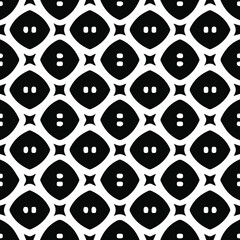 Geometric vector pattern with Black and white colors. Seamless abstract ornament for wallpapers and backgrounds.
