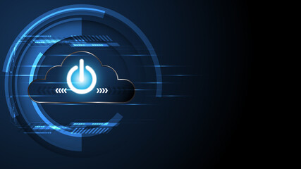Cloud computing storage technology background digital data services innovation concept