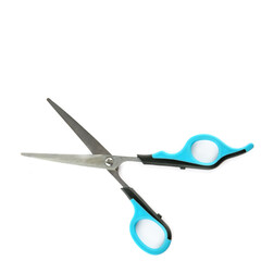 Scissors for sewing isolated on white background. Free space for text.