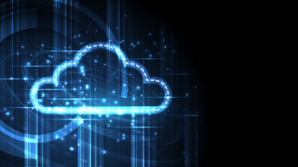 Cloud computing storage technology background digital data services innovation concept