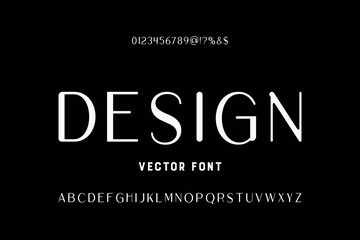 alphabet vintage font, typeface design, gray and black style background