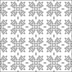 Geometric vector pattern with Black and white colors. abstract ornament for wallpapers and backgrounds.