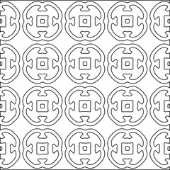 Geometric vector pattern with Black and white colors. abstract ornament for wallpapers and backgrounds.